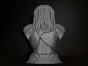 predator bust figurine 3d printing assembly 3D Print Model