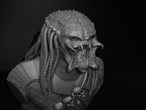 predator bust figurine 3d printing assembly Modèles 3D en vedette