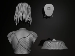 predator bust figurine 3d printing assembly 3D Print Model