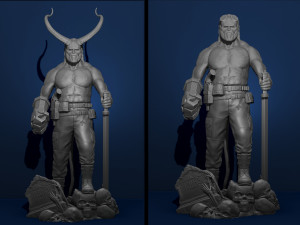 hellboy dc comics action figures marvel model file stl for 3d printing fdm-fff dlp-sla-sls Modello di stampa 3D