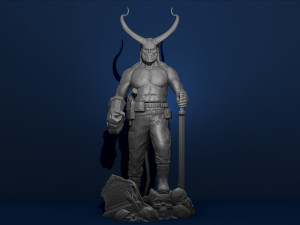 hellboy dc comics action figures marvel model file stl for 3d printing fdm-fff dlp-sla-sls Modello di stampa 3D