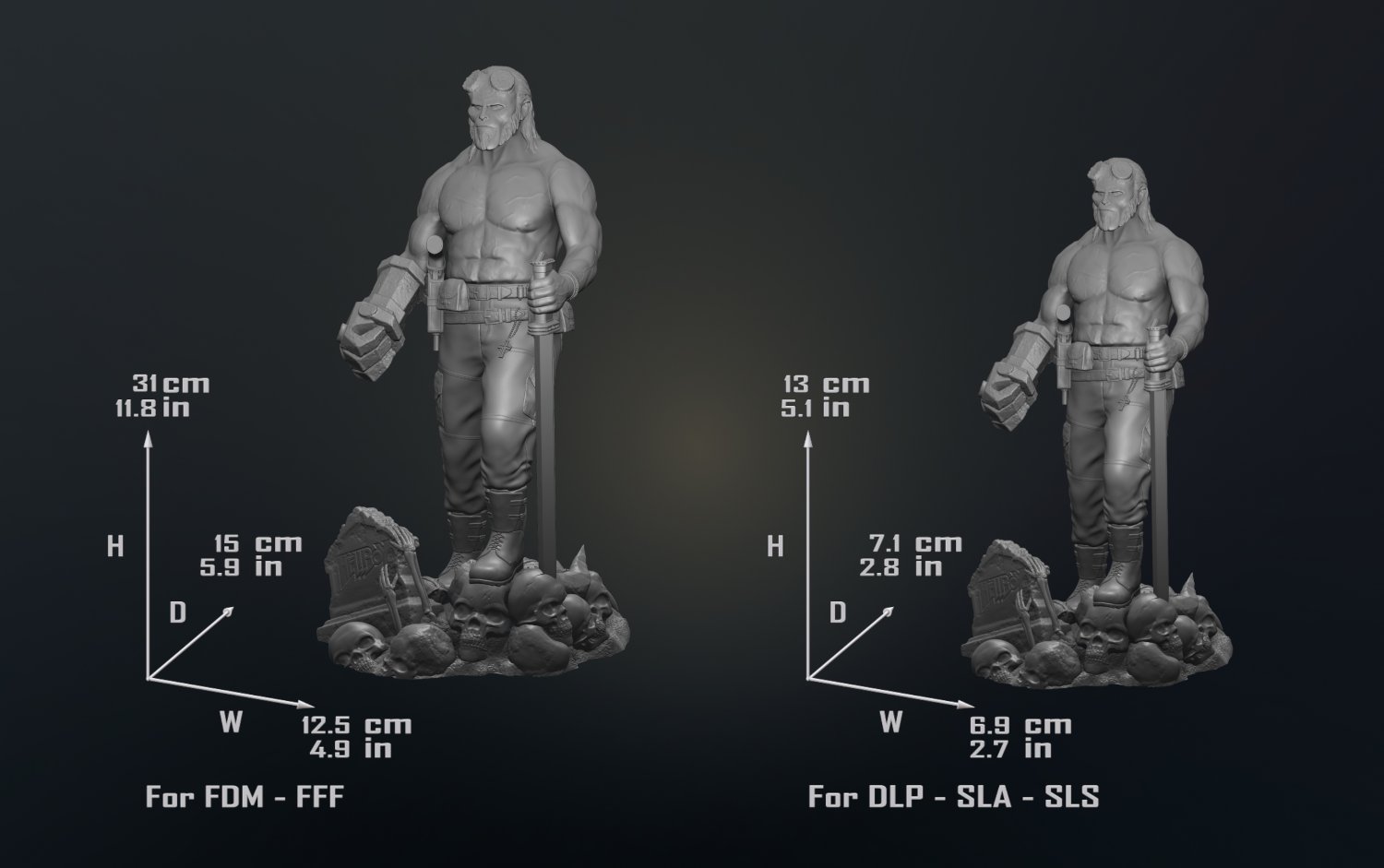 Hellboy Dc Comics Action Figures Marvel Model File Stl For 3d.