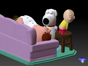 family guy griffin model printing miniature assembly file stl-obj for 3d printing fdm-fff dlp-sla- 3D Model