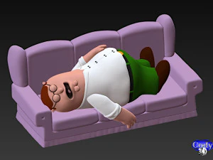 family guy griffin model printing miniature assembly file stl-obj for 3d printing fdm-fff dlp-sla- 3D Model