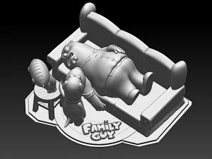 family guy griffin model printing miniature assembly file stl-obj for 3d printing fdm-fff dlp-sla- 3D Model
