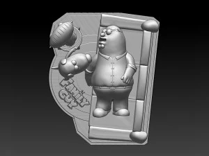 family guy griffin model printing miniature assembly file stl-obj for 3d printing fdm-fff dlp-sla- 3D Model