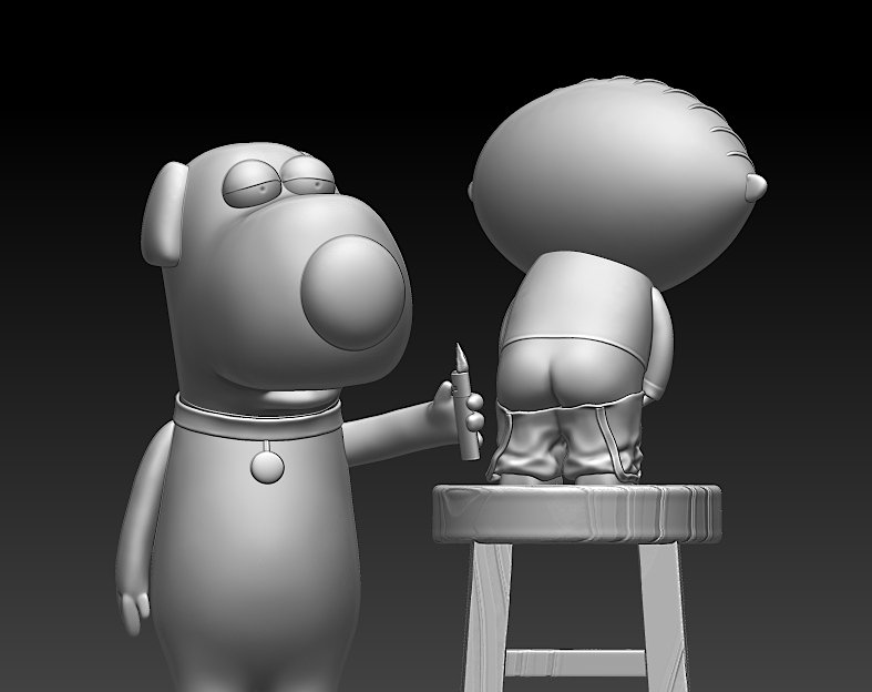 Family Guy Griffin Model Printing Miniature Assembly File Stl-Obj.