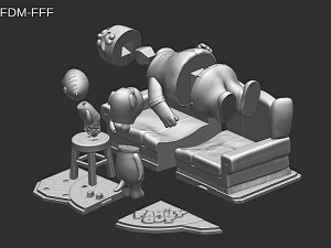 family guy griffin model printing miniature assembly file stl-obj for 3d printing fdm-fff dlp-sla- 3D Модель