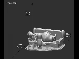 family guy griffin model printing miniature assembly file stl-obj for 3d printing fdm-fff dlp-sla- 3D Model