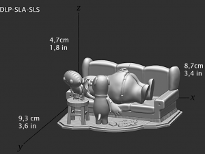 family guy griffin model printing miniature assembly file stl-obj for 3d printing fdm-fff dlp-sla- 3D Модель