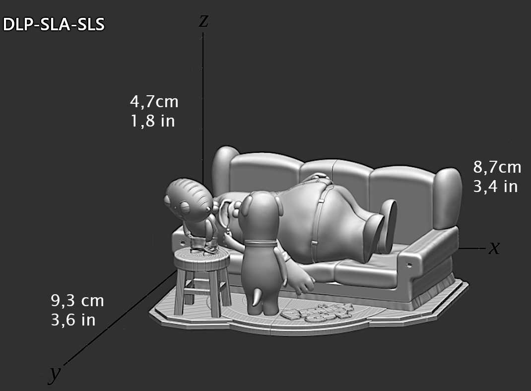 Family Guy Griffin Model Printing Miniature Assembly File Stl-Obj.