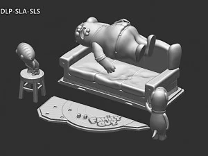 family guy griffin model printing miniature assembly file stl-obj for 3d printing fdm-fff dlp-sla- 3D Model