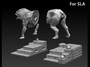 predator dog model printing miniature assembly file stl-obj for 3d printing fdm-fff dlp-sla-sls ins 3D Print Model