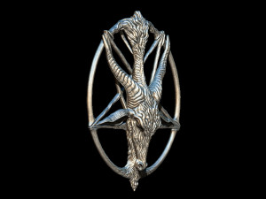 medallion depicting the deity baphomet that the knights templar were accused of worshipping file Modello 3D