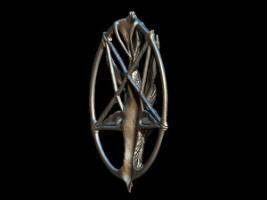 medallion depicting the deity baphomet that the knights templar were accused of worshipping file Modello 3D