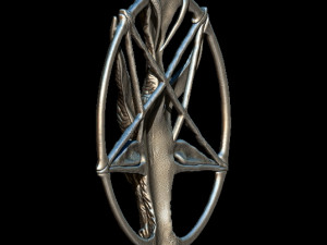 medallion depicting the deity baphomet that the knights templar were accused of worshipping file Modello 3D