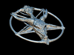 medallion depicting the deity baphomet that the knights templar were accused of worshipping file Modello 3D