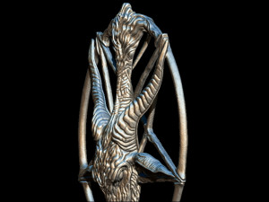 medallion depicting the deity baphomet that the knights templar were accused of worshipping file Modello 3D