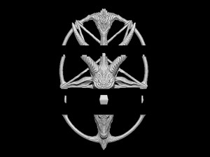 medallion depicting the deity baphomet that the knights templar were accused of worshipping file Modello 3D