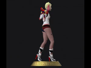 harley quinn suicide squad model printing miniature assembly file stl-obj for 3d printing two size 1 3D Print Model