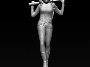 harley quinn suicide squad model printing miniature assembly file stl-obj for 3d printing two size 1 3Dプリントモデル
