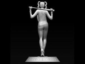 harley quinn suicide squad model printing miniature assembly file stl-obj for 3d printing two size 1 3Dプリントモデル