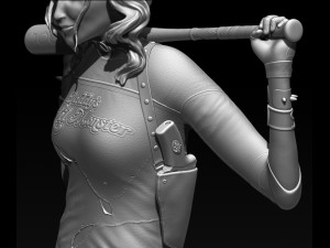 harley quinn suicide squad model printing miniature assembly file stl-obj for 3d printing two size 1 3Dプリントモデル