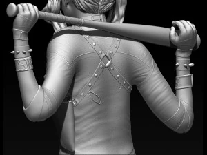 harley quinn suicide squad model printing miniature assembly file stl-obj for 3d printing two size 1 3D Print Model