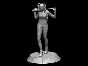 harley quinn suicide squad model printing miniature assembly file stl-obj for 3d printing two size 1 3Dプリントモデル