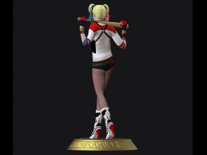 harley quinn suicide squad model printing miniature assembly file stl-obj for 3d printing two size 1 3Dプリントモデル