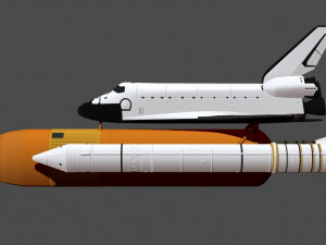 space shuttle file stl for all 3d printer two versions on platform and in the take-off phase lamp 3D Print Model