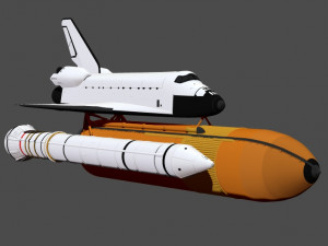 space shuttle file stl for all 3d printer two versions on platform and in the take-off phase lamp 3D Print Model