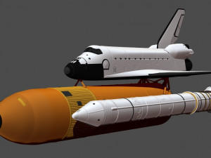 space shuttle file stl for all 3d printer two versions on platform and in the take-off phase lamp 3D Print Model
