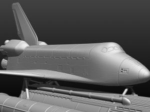 space shuttle file stl for all 3d printer two versions on platform and in the take-off phase lamp 3D Print Model