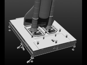 space shuttle file stl for all 3d printer two versions on platform and in the take-off phase lamp 3D Print Model