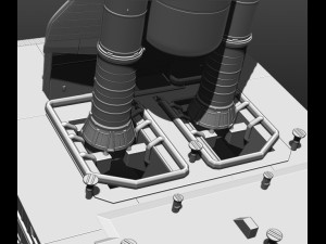 space shuttle file stl for all 3d printer two versions on platform and in the take-off phase lamp 3D Print Model
