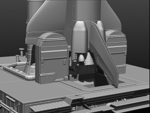 space shuttle file stl for all 3d printer two versions on platform and in the take-off phase lamp 3D Print Model