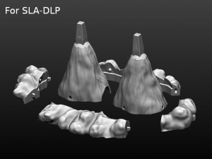 space shuttle file stl for all 3d printer two versions on platform and in the take-off phase lamp 3D Print Model