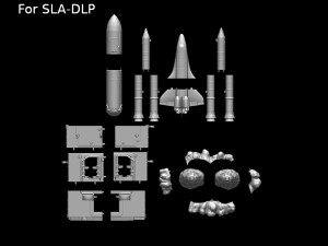 space shuttle file stl for all 3d printer two versions on platform and in the take-off phase lamp 3D Print Model
