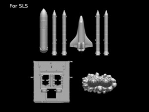 space shuttle file stl for all 3d printer two versions on platform and in the take-off phase lamp 3D Print Model