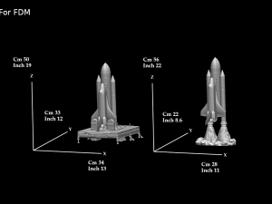 space shuttle file stl for all 3d printer two versions on platform and in the take-off phase lamp 3D Print Model