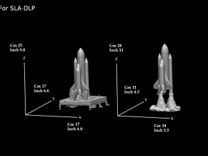 space shuttle file stl for all 3d printer two versions on platform and in the take-off phase lamp 3D Print Model