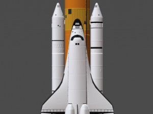 space shuttle file stl for all 3d printer two versions on platform and in the take-off phase lamp 3D Print Model