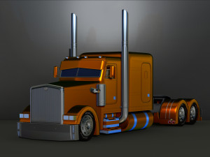 american heavy truck peterbilt custom model printing file stl for 3d printer fdm-fff dlp-sla-sls 3D Baskı Modeli