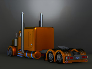american heavy truck peterbilt custom model printing file stl for 3d printer fdm-fff dlp-sla-sls 3D Baskı Modeli
