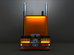 american heavy truck peterbilt custom model printing file stl for 3d printer fdm-fff dlp-sla-sls 3D Baskı Modeli