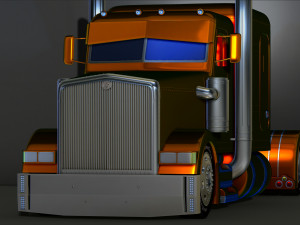 american heavy truck peterbilt custom model printing file stl for 3d printer fdm-fff dlp-sla-sls 3D Baskı Modeli