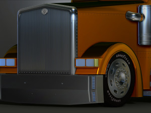 american heavy truck peterbilt custom model printing file stl for 3d printer fdm-fff dlp-sla-sls 3D Baskı Modeli