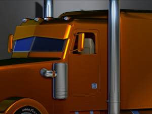 american heavy truck peterbilt custom model printing file stl for 3d printer fdm-fff dlp-sla-sls 3D Baskı Modeli
