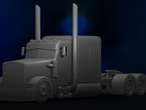 american heavy truck peterbilt custom model printing file stl for 3d printer fdm-fff dlp-sla-sls 3D Baskı Modeli